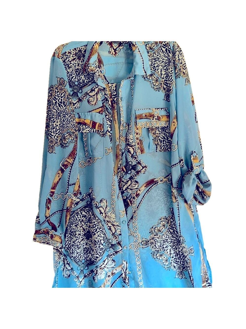Fresh of LA Swim Cover up, Size 2X, PTP 26”, L 42”, side slit from bottom up 21”